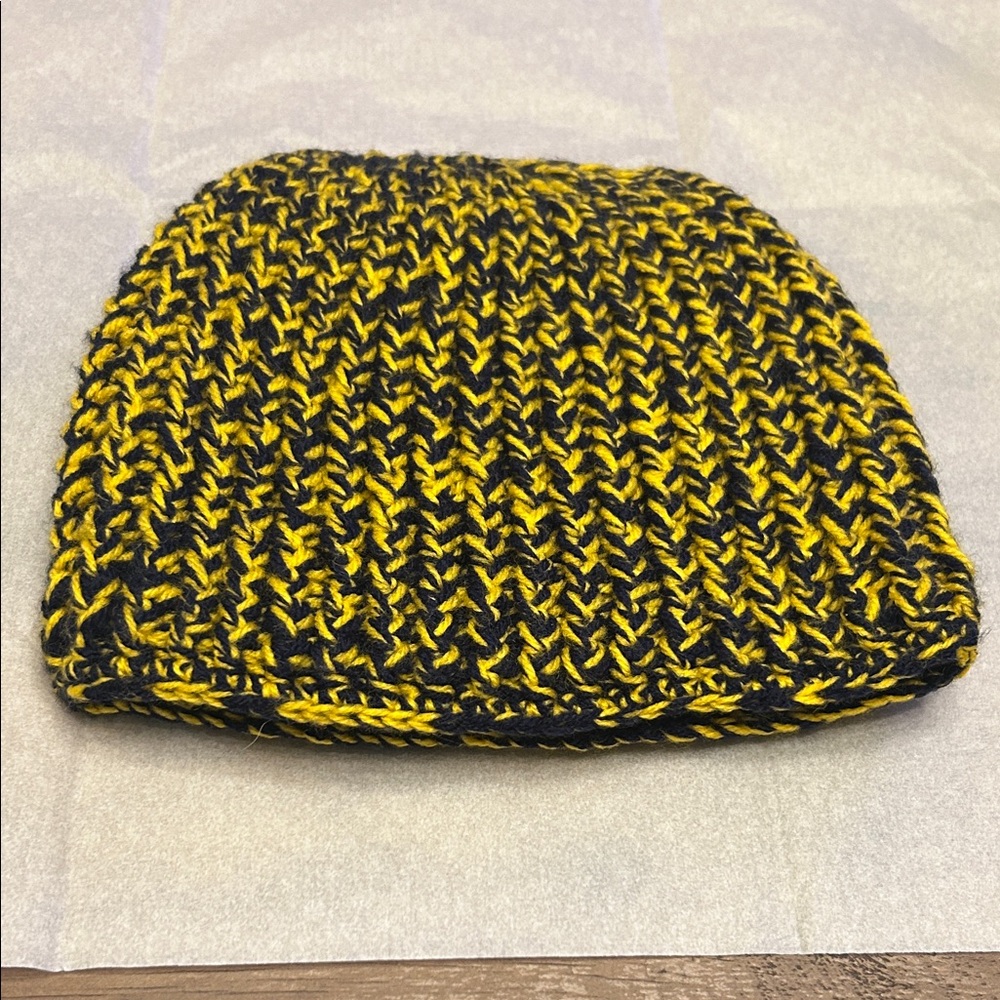 Black and Yellow Knit Beanie